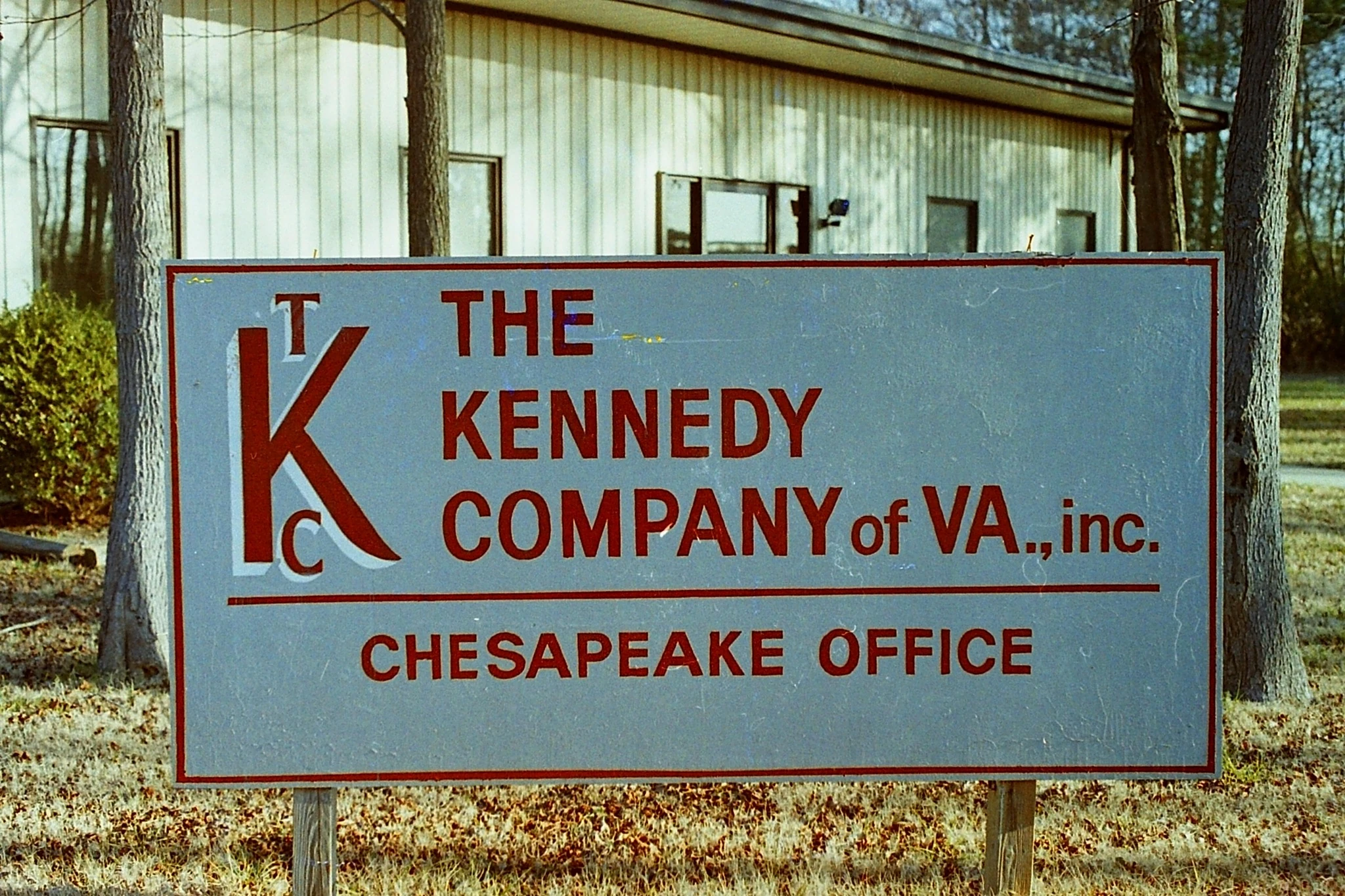 Original 1987 Kennedy Company Chesapeake office sign