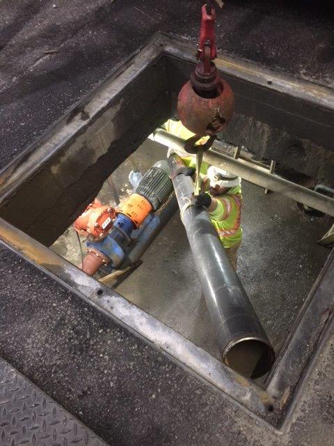 Underground utility work by The Kennedy Company of VA, Inc.