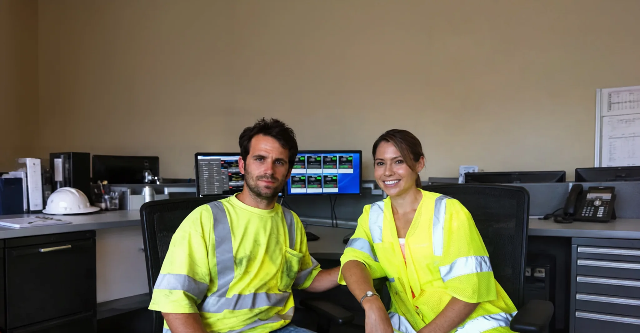 Steve and Meredith Kennedy performing jet fan testing
